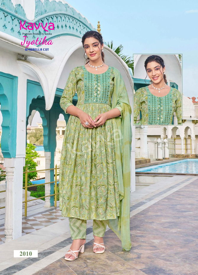 Jyotika Vol 2 By Kavya Naira Cut Printed Kurti With Bottom Dupatta Wholesale Market In Surat